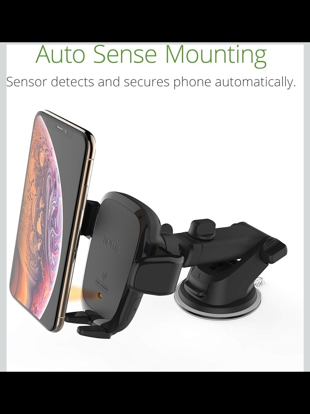 Auto Sense Qi Wireless Charging Car Mount